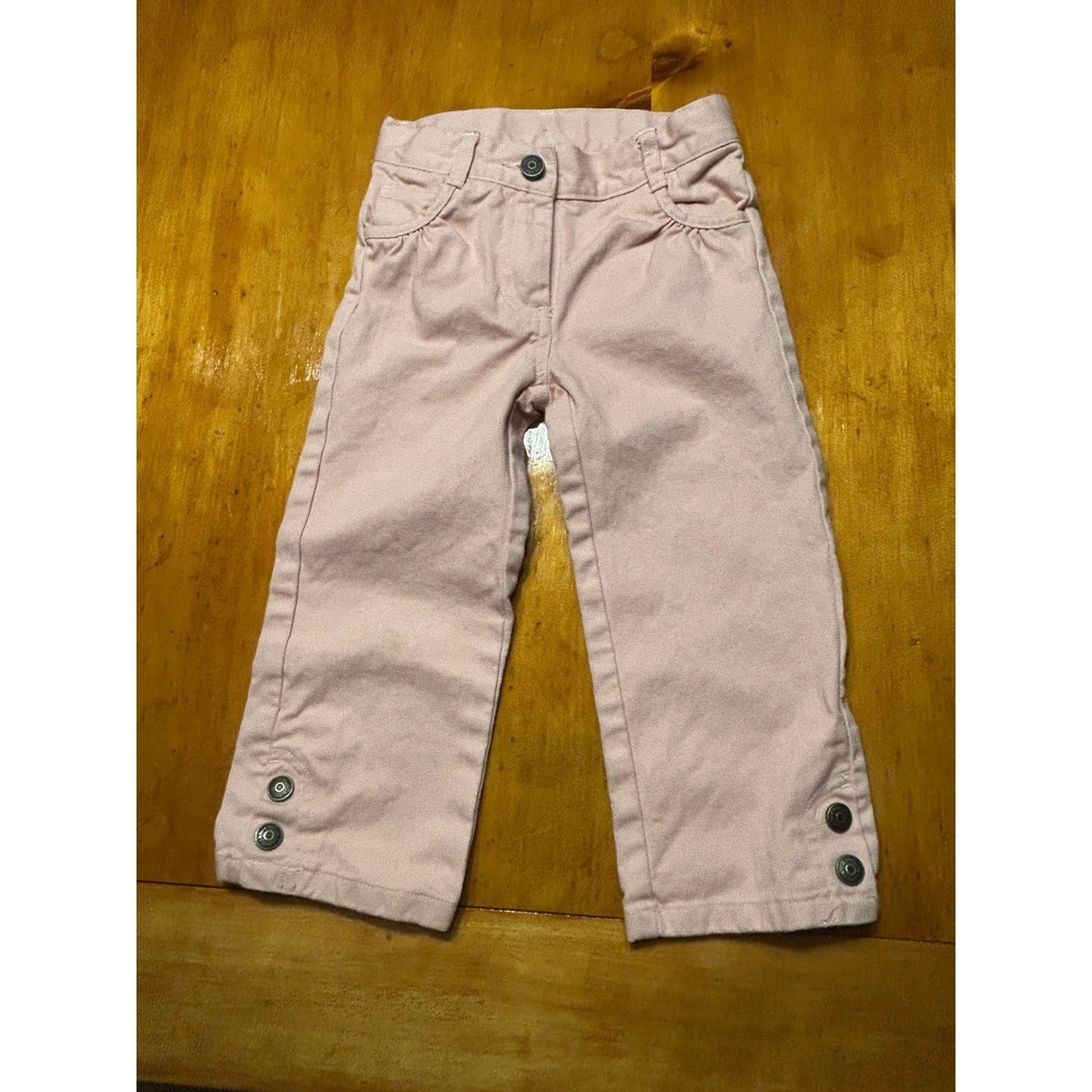 Janie and Jack Pink Poodle Patch Twill Pants Kids Size 2T‎ Cotton Trousers